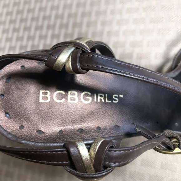 BCBGirls Brown Leather Sandals - Picture 8 of 8